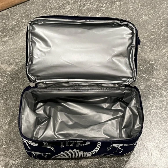 PBK Mackenzie Navy Dinosaur Bones Glow-in-the-Dark Dual Compartment Lunchbox - Picture 9 of 10